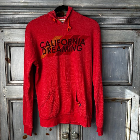 Aviator Nation California Dreaming Red Hoodie Size M - Picture 1 of 7